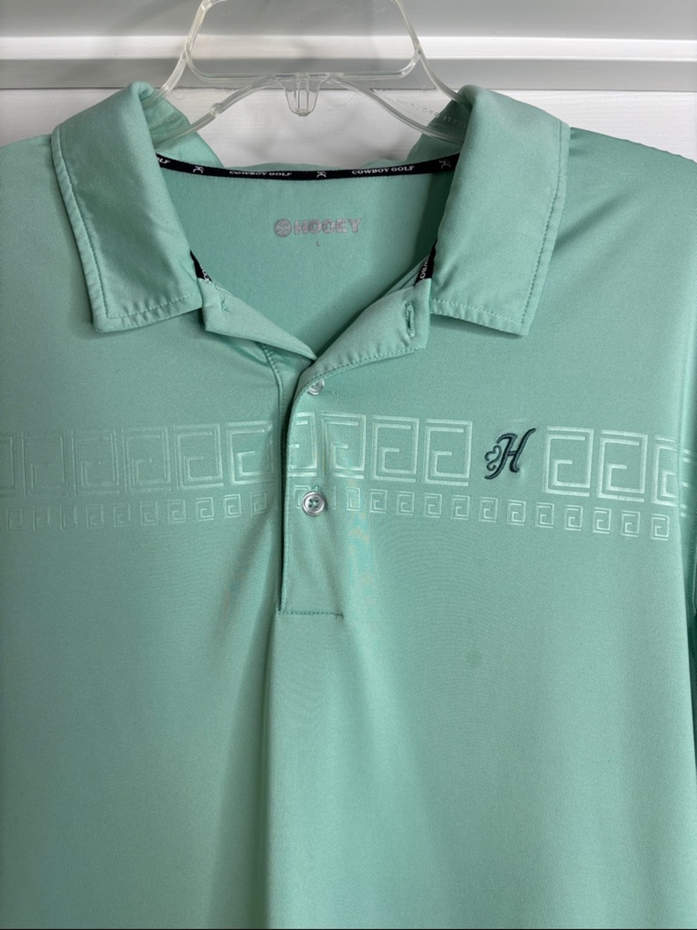 Hooey Mint Green Men's Golf Polo large
